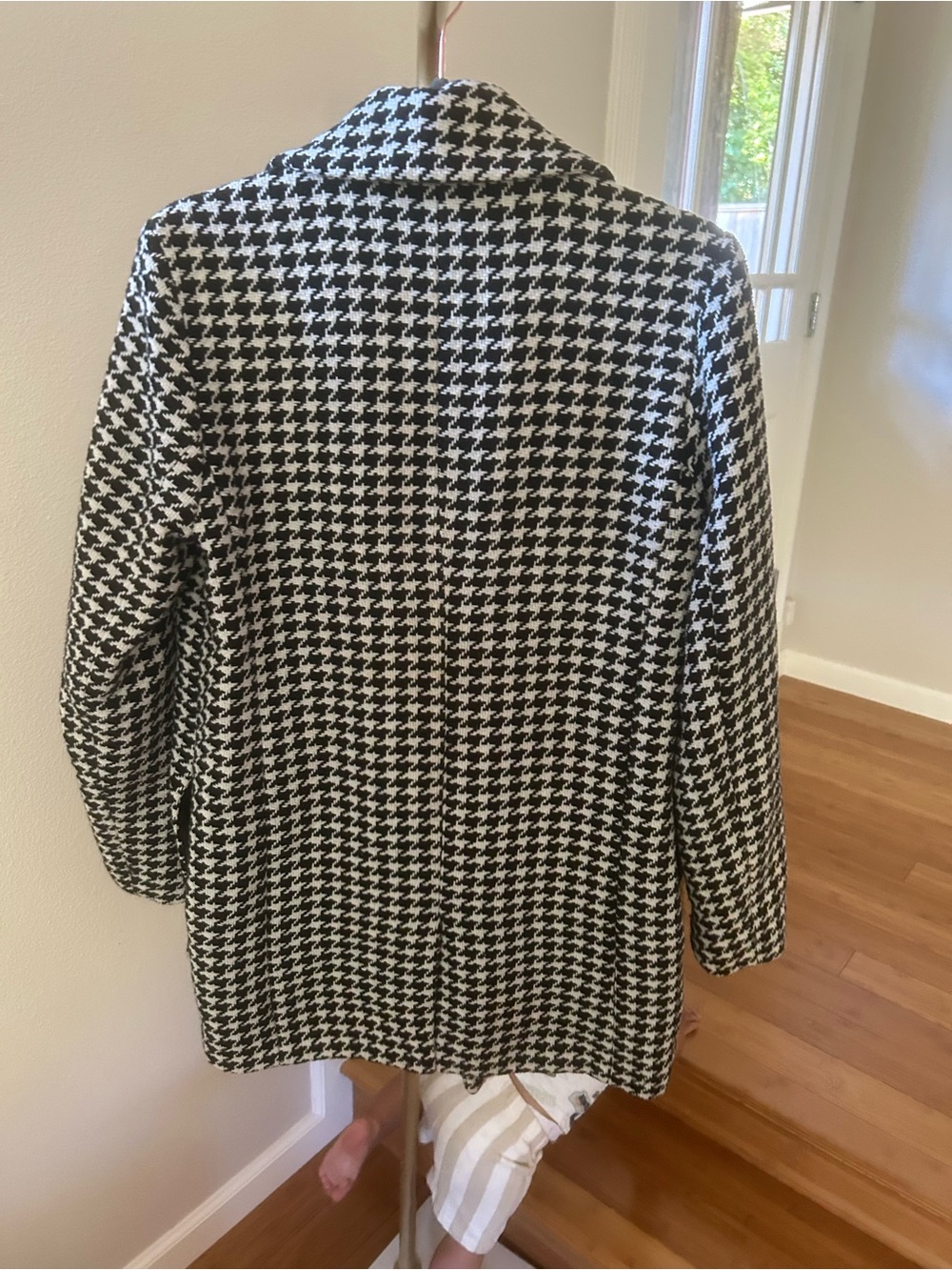 Vintage Forever 21 Houndstooth Double Breasted Coat Women’s M Oversized Peacoat - Picture 7 of 8